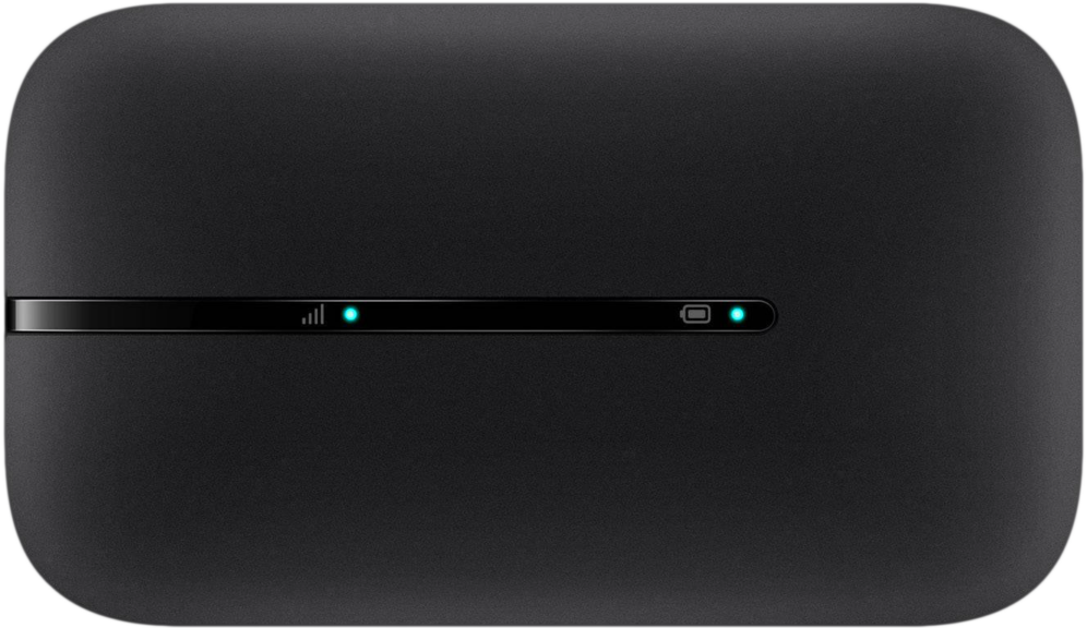 Schwarzer mobiler Hotspot, der Internet für unterwegs nutzbar macht