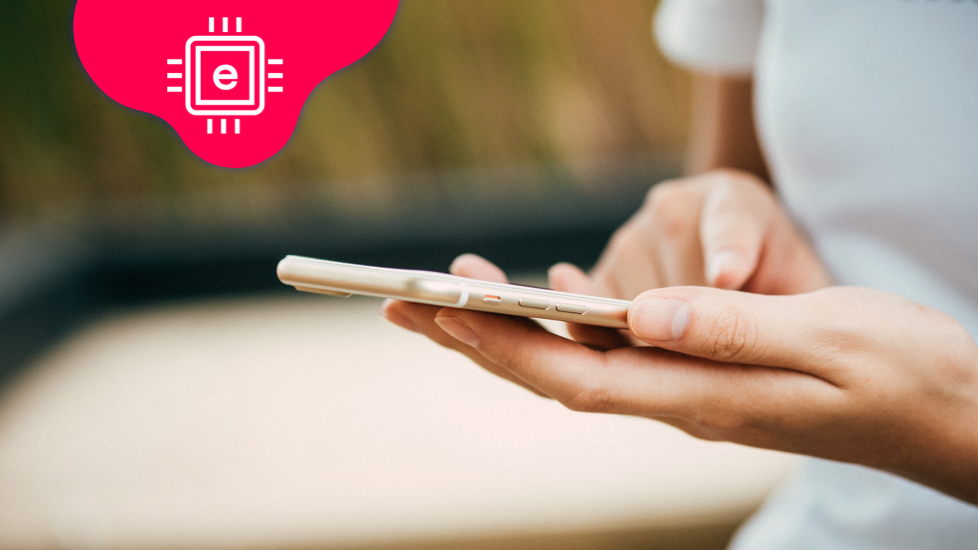 Smartphone mit einer eSIM von Digital Republic