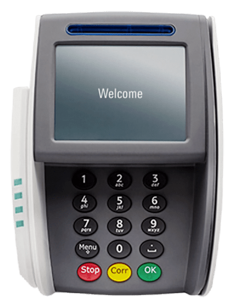 Kartenzahlterminal mit Welcome Screen