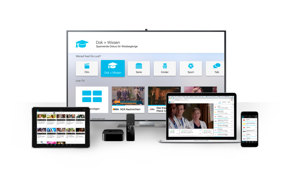 TV and other devices with the TeleboyTV interface

