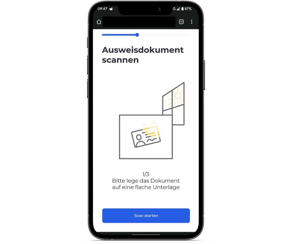 Smartphone mit ID-Check