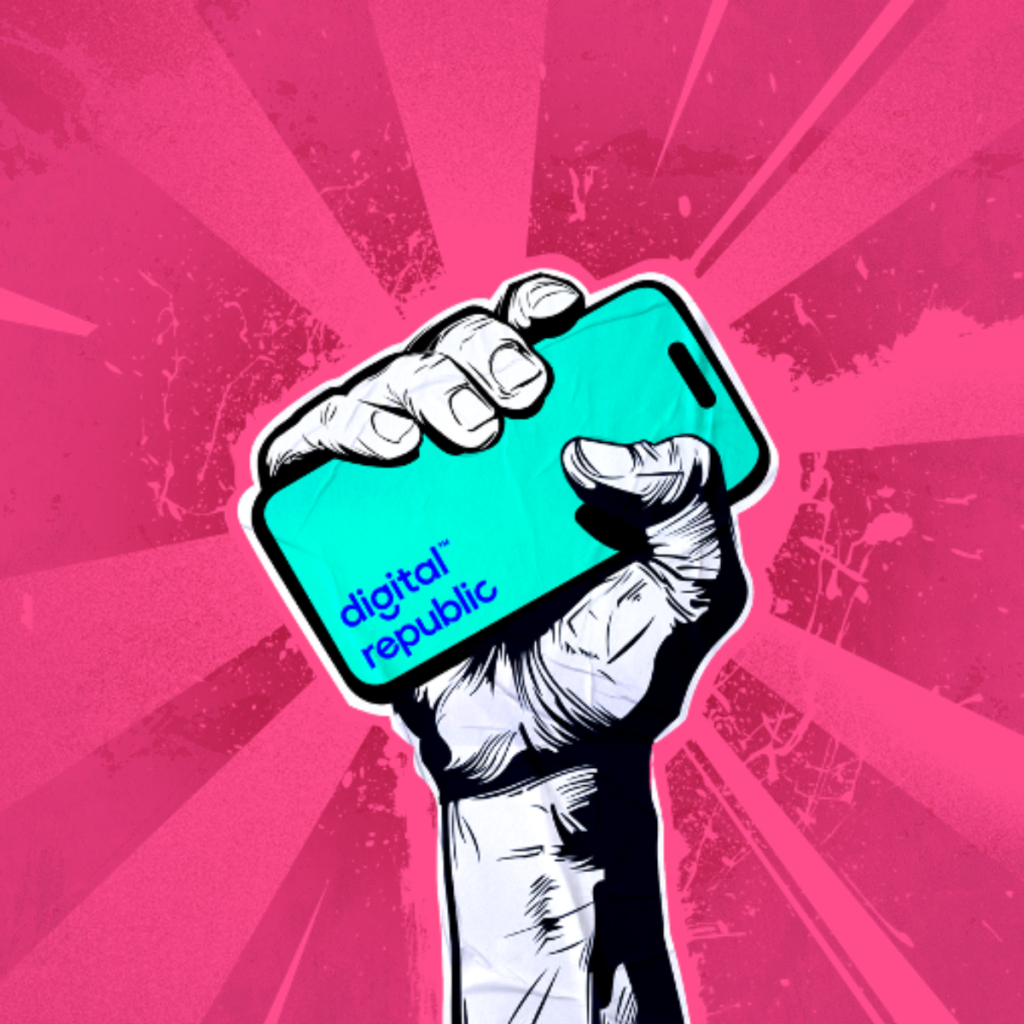 Eine Faust für die Freiheit von Digital Republic, deinem Anbieter für Handy Abos oder mobiles Internet für alle deine Geräte